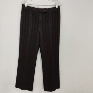 Tahari Women's Suit Pants Size 10 Trousers in Brown Mafia Boss Old Money